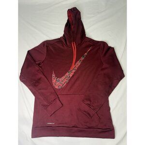 Nike THERMA FIT Maroon Swoosh Hoodie Men’s Large